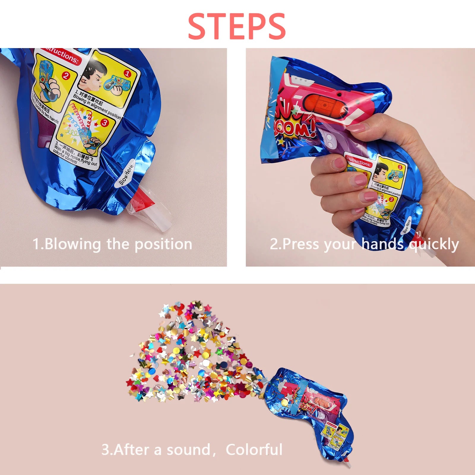 Automatic Inflatable Fireworks Gun (6 Pcs)