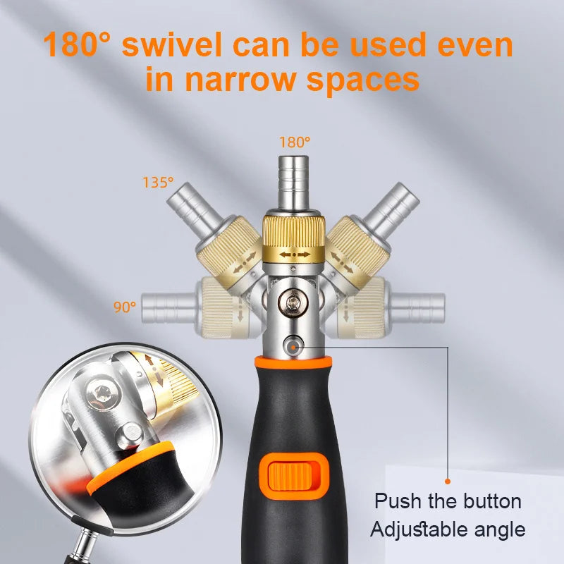 Universal Two Way joint Ratchet screwdriver