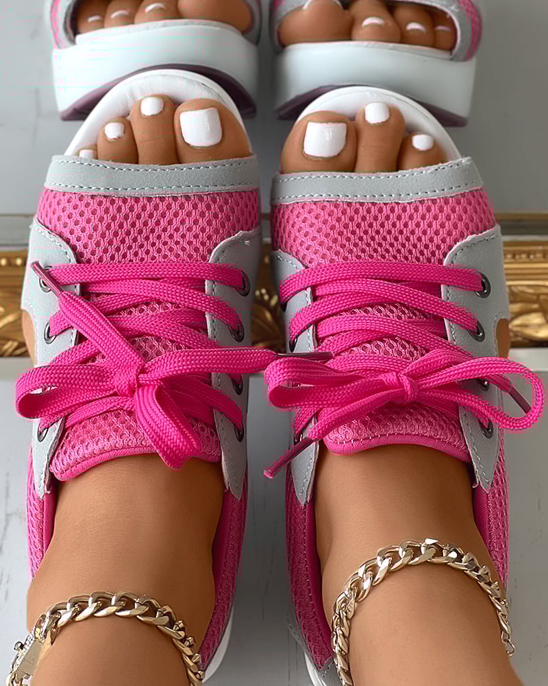 Lace-up Muffin Sandals