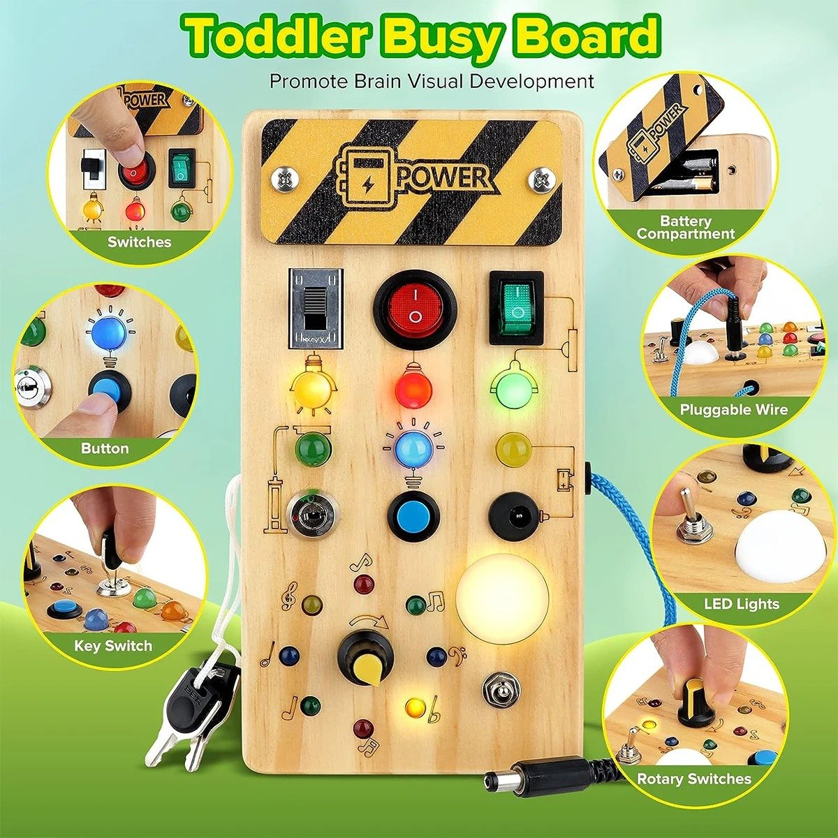 Montessori Wooden Switch Board