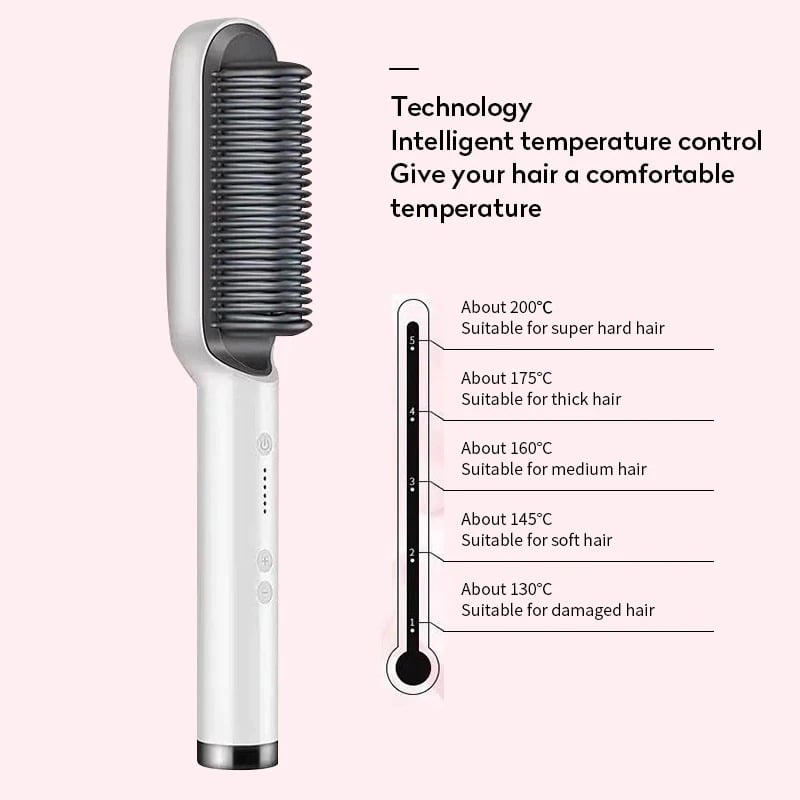 Silky Hair Negative Ion Straightener Styling Comb