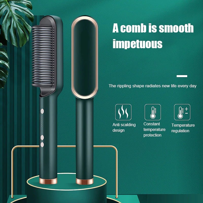 Silky Hair Negative Ion Straightener Styling Comb