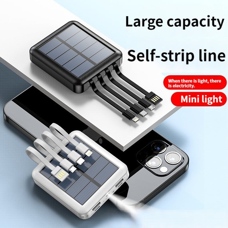 Slim Solar Charging Power Bank