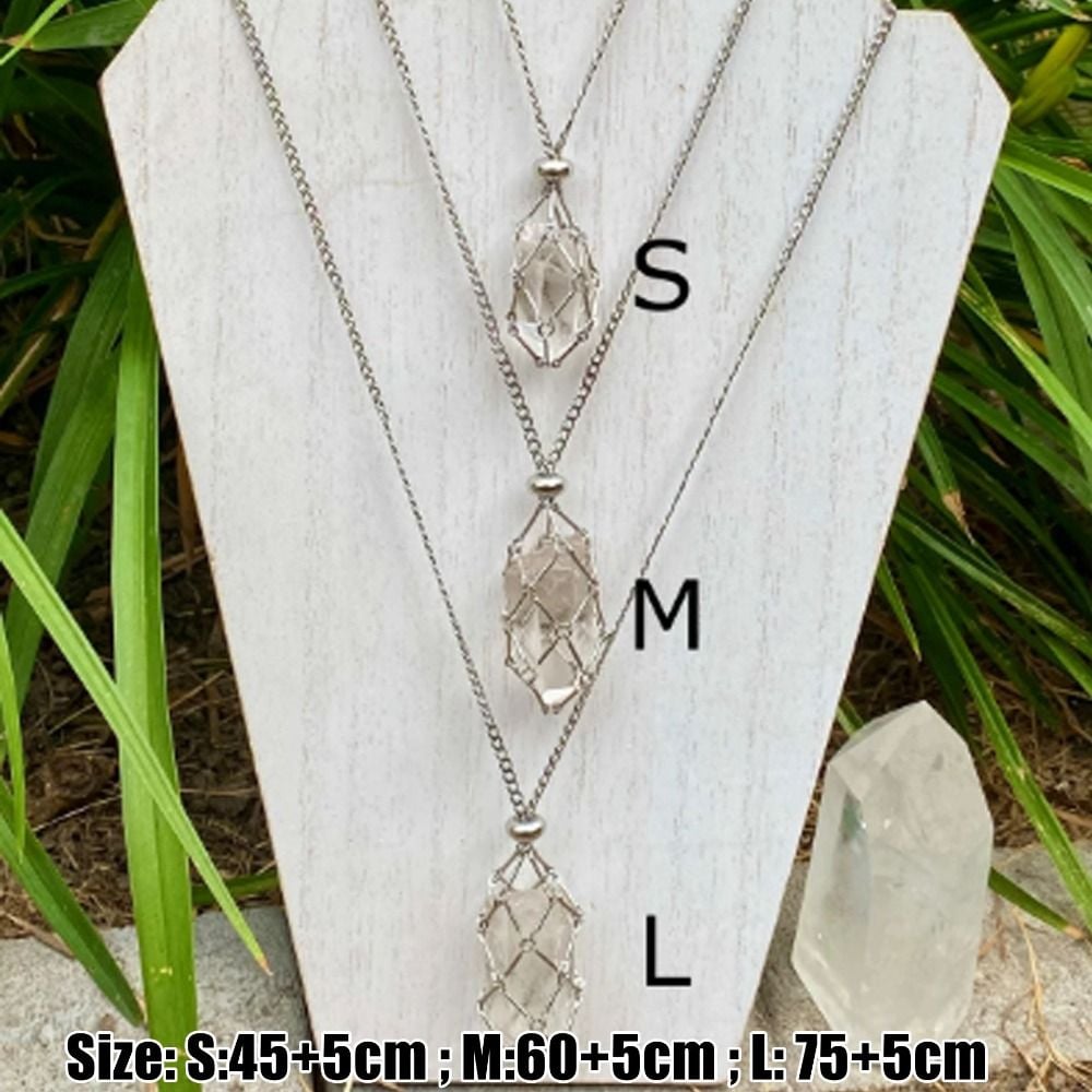 Crystal Stone Holder Necklace