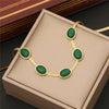 Emerald Necklace Earrings Bracelet