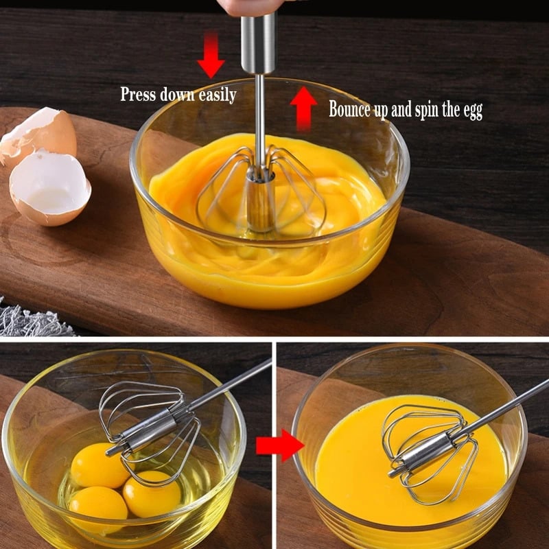 Stainless Steel Semi-Automatic Whisk
