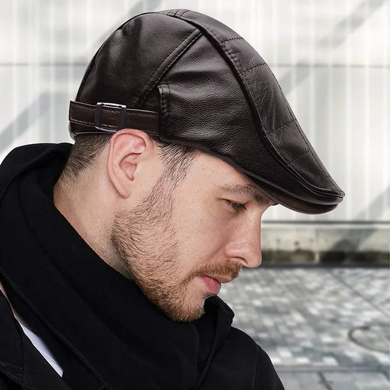 Men's High Quality Trendy Leather Beret