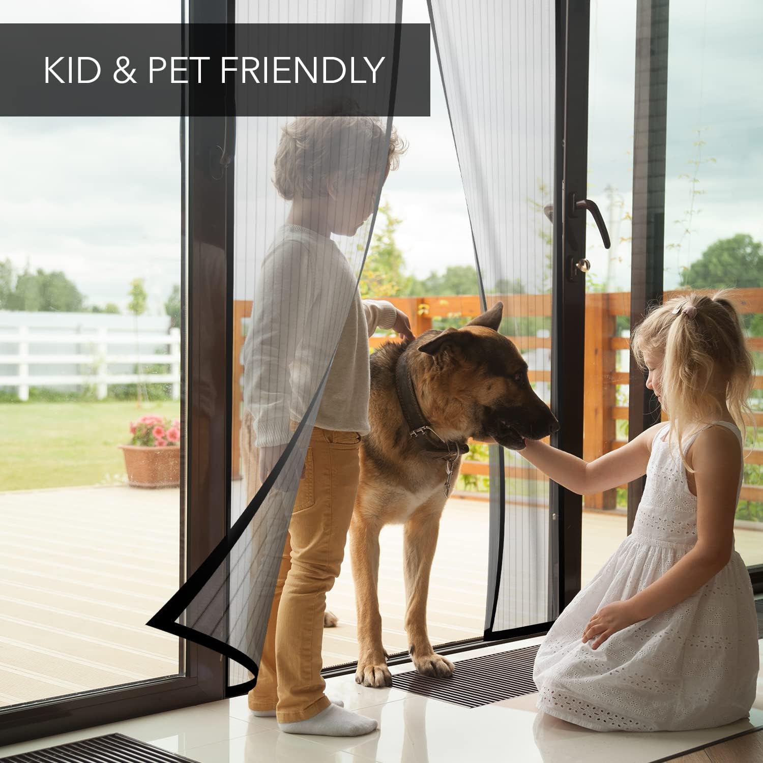 Anti Mosquito Magnetic Self Closing Mesh Screen Door