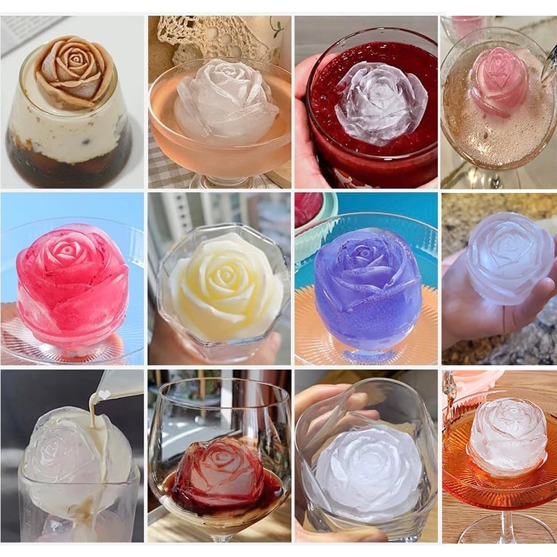 3D Rose Shaped Ice Mold