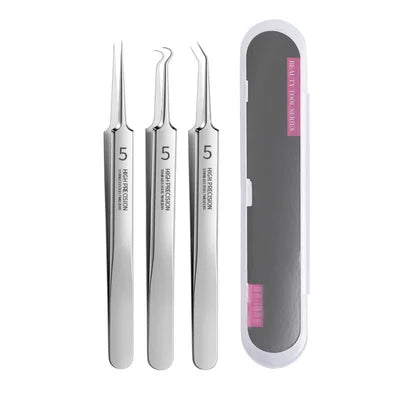 Professional Ultra-fine No.5 Acne Blackhead Removal Tweezers (Pcs 3)