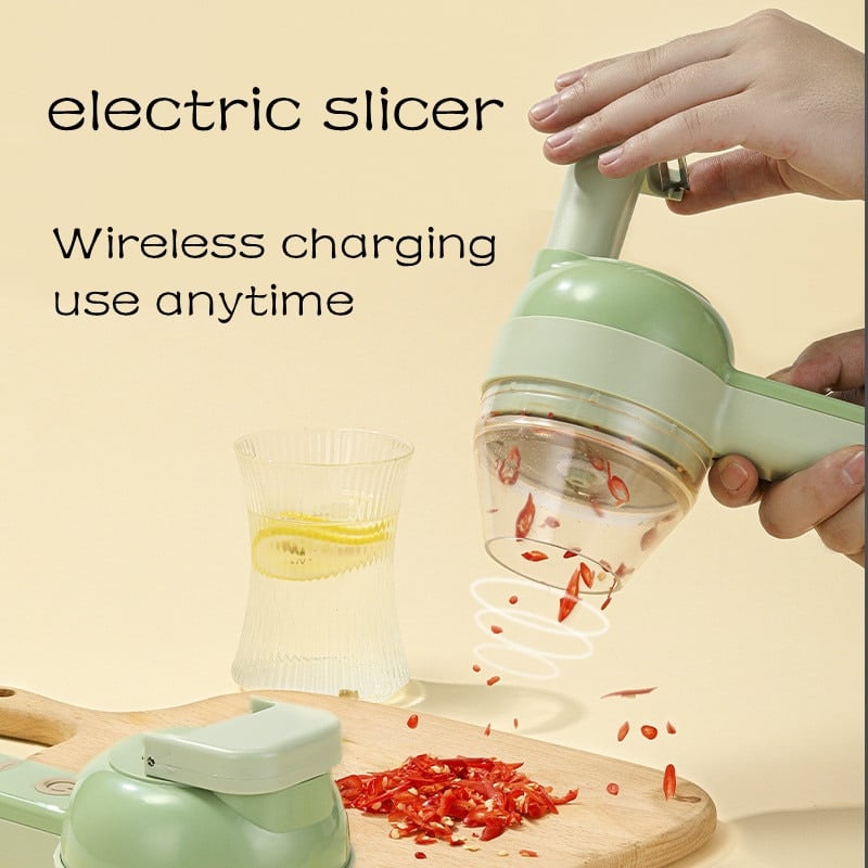 4 IN 1 HANDHELD ELECTRIC VEGETABLE CUTTER SET