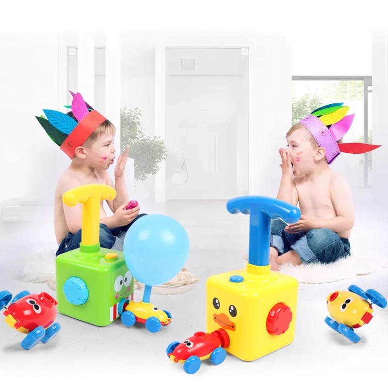 Interactive Balloon Powered Car Launcher Toy Set