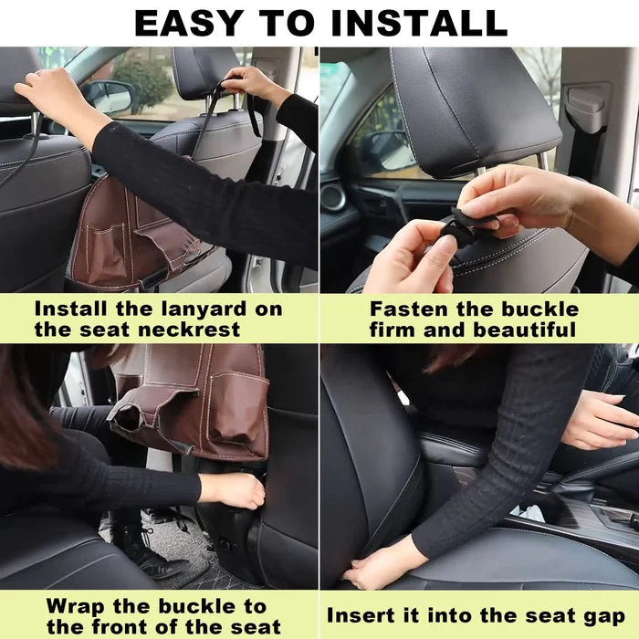 Car Multi Pocket Storage Organizer With Handbag Holder