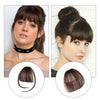 Natural Human Hair Curved Wispy Clip in Bangs