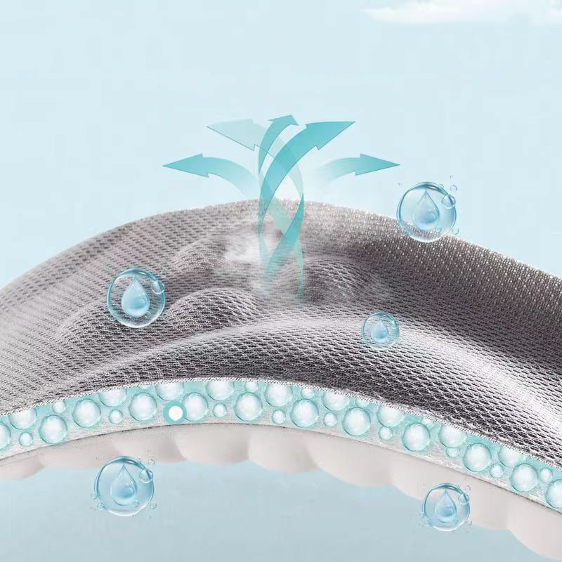 4D Orthopedic Sport Insoles Soft Breathable High-elasticity Shock