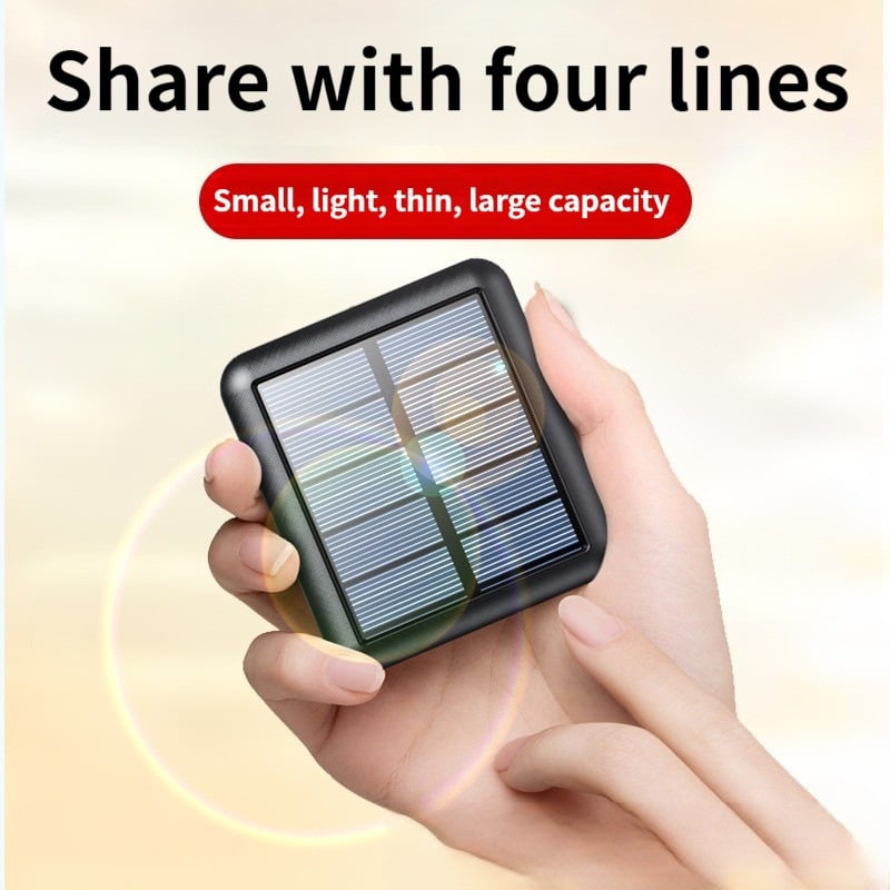 Slim Solar Charging Power Bank