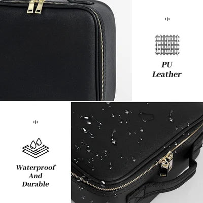 Makeup Organizer Bag With LED Mirror