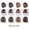 Natural Human Hair Curved Wispy Clip in Bangs