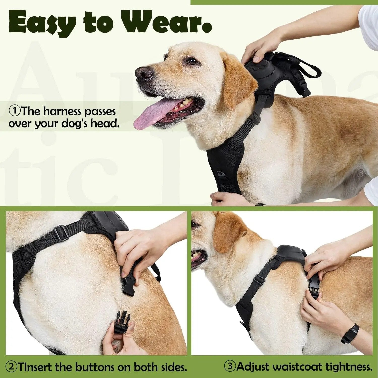 Dog Harness and Retractable Leash Set All-in-One