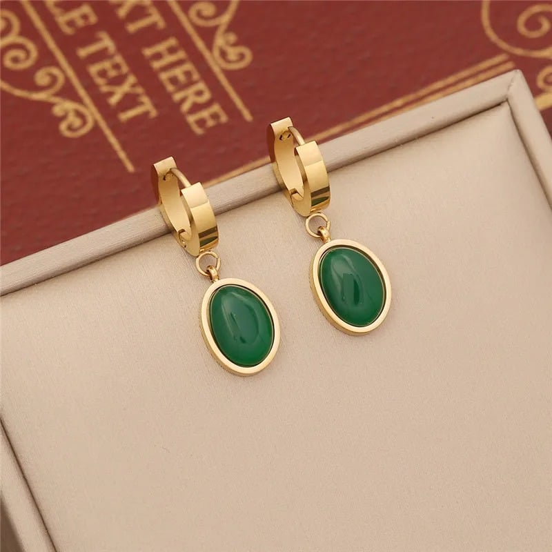 Emerald Necklace Earrings Bracelet