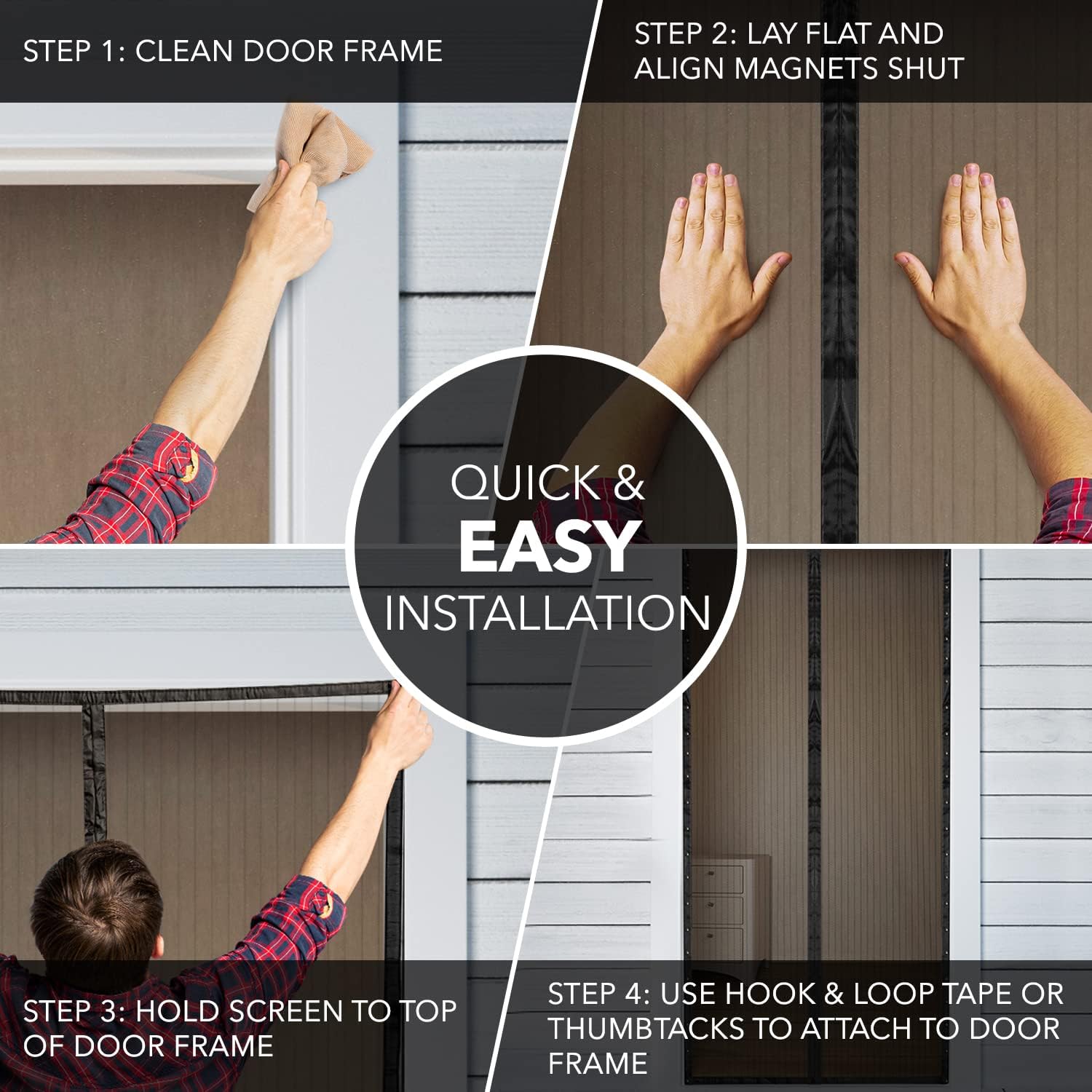 Anti Mosquito Magnetic Self Closing Mesh Screen Door