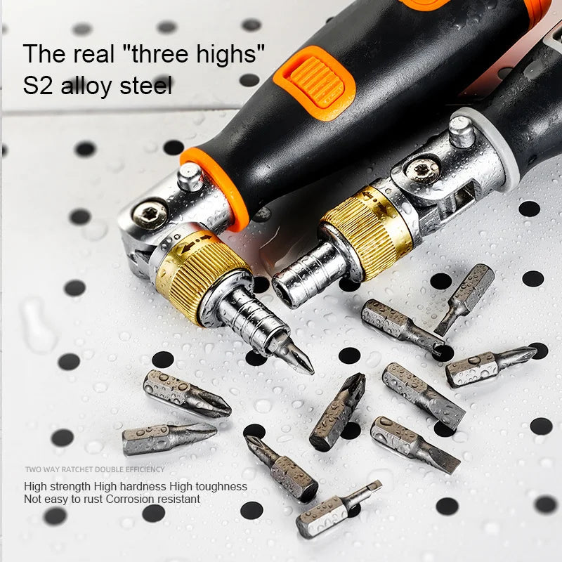 Universal Two Way joint Ratchet screwdriver
