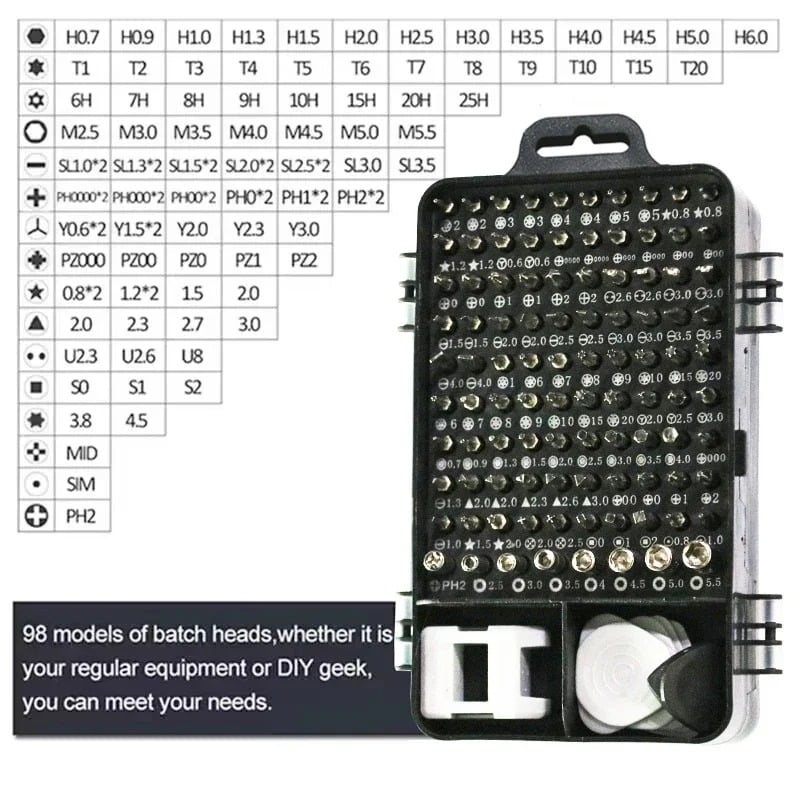 115 in 1 Magnetic Screwdriver Set