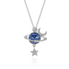 Moon & Stars Planet Necklace