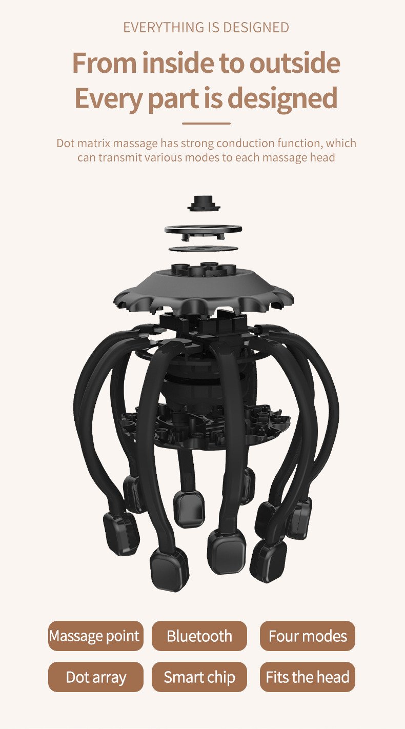 Octopus Stress Relief Head Massager