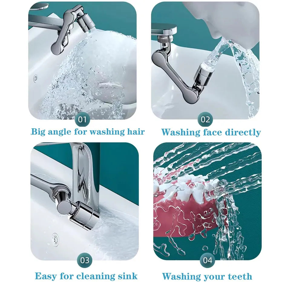 Universal 180° Rotatable Extension Faucet