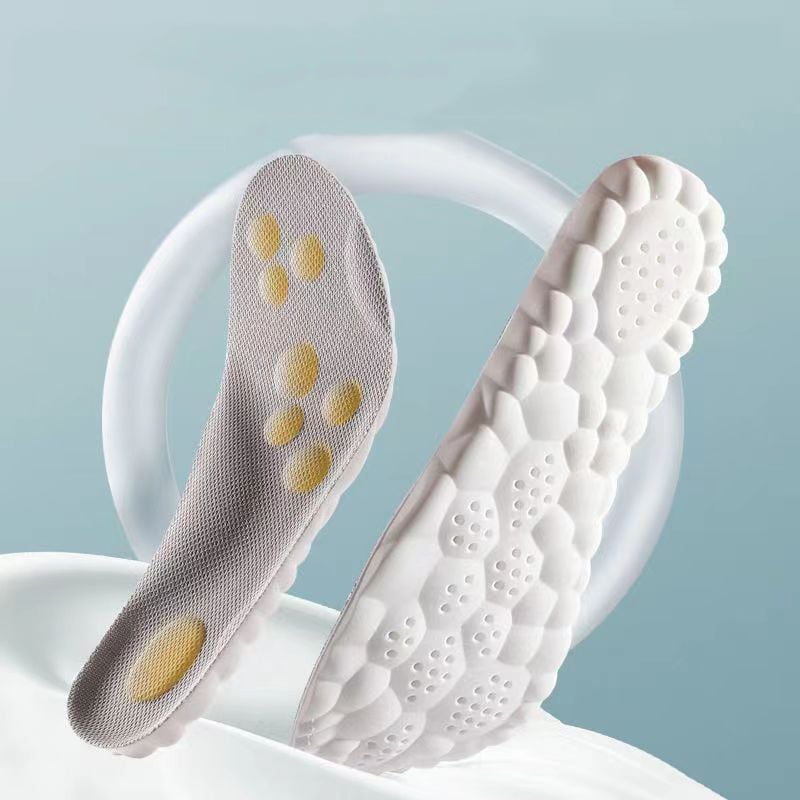 4D Orthopedic Sport Insoles Soft Breathable High-elasticity Shock