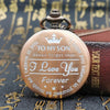 To My Son Quartz Pocket Chain Watch