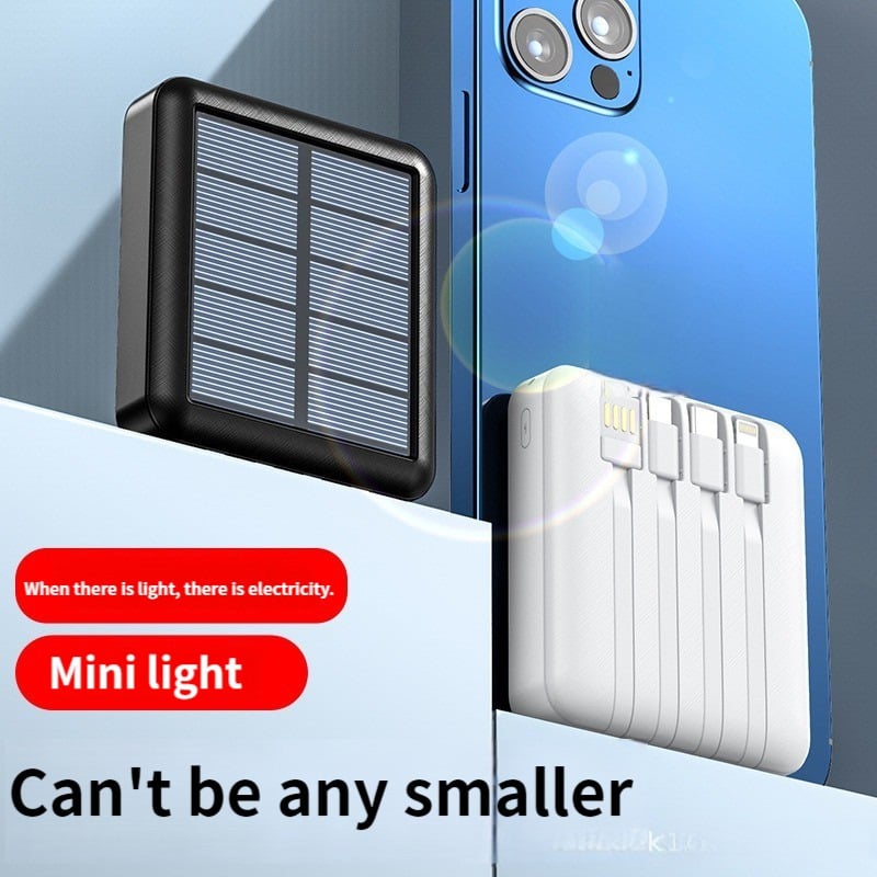 Slim Solar Charging Power Bank
