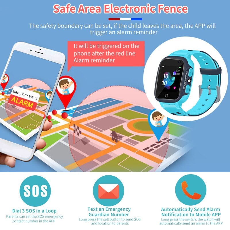 Kids GPS Tracker SOS Smartwatch