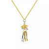 Couple Hugging Pendant Necklace
