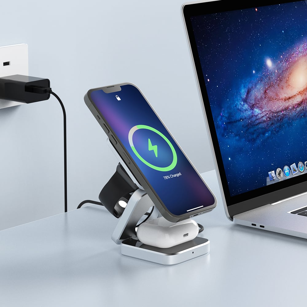 3 in 1 Folding Wireless Charging Station