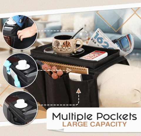 Sofa Armrest Tray With Organizer