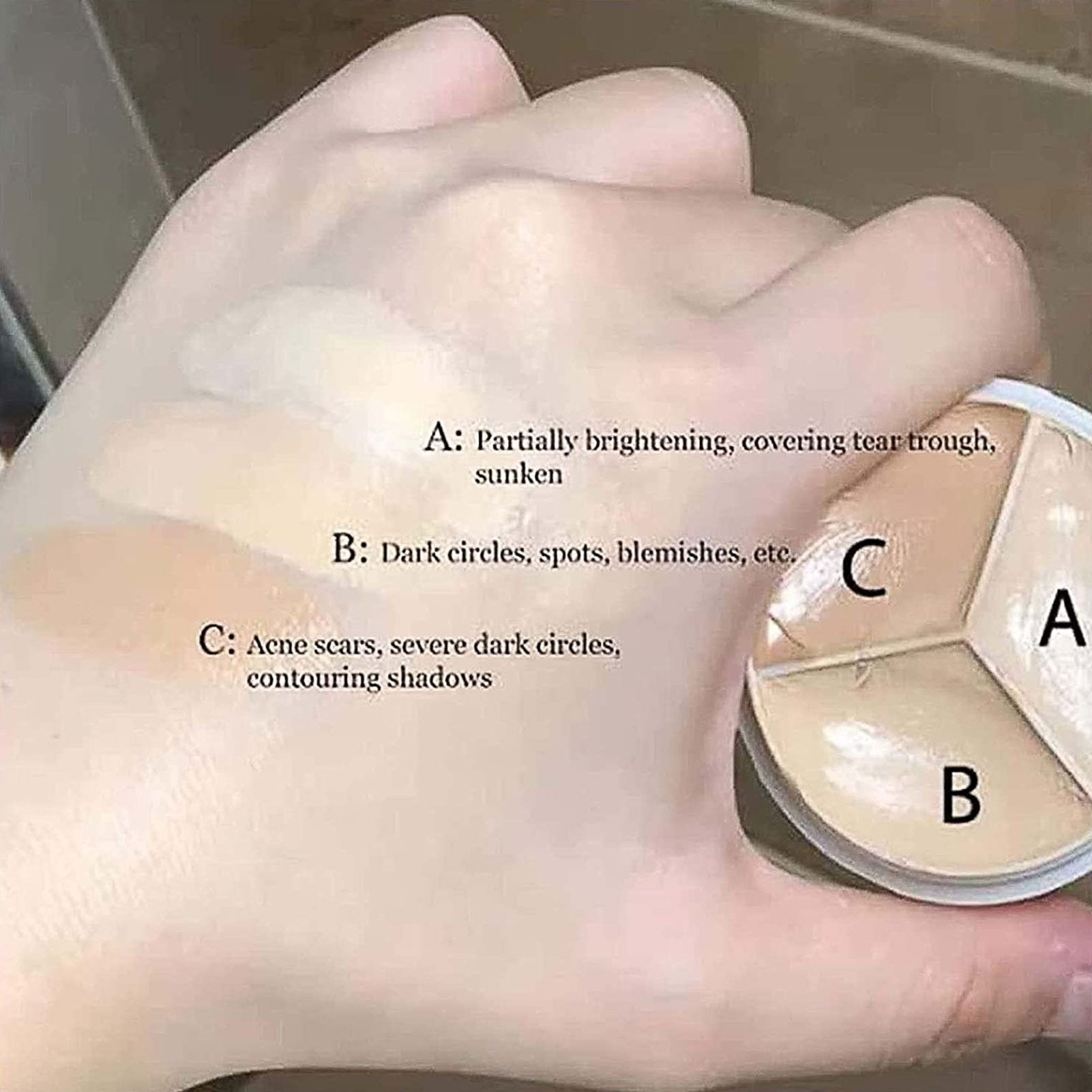 Tri-Color Concealer Palette