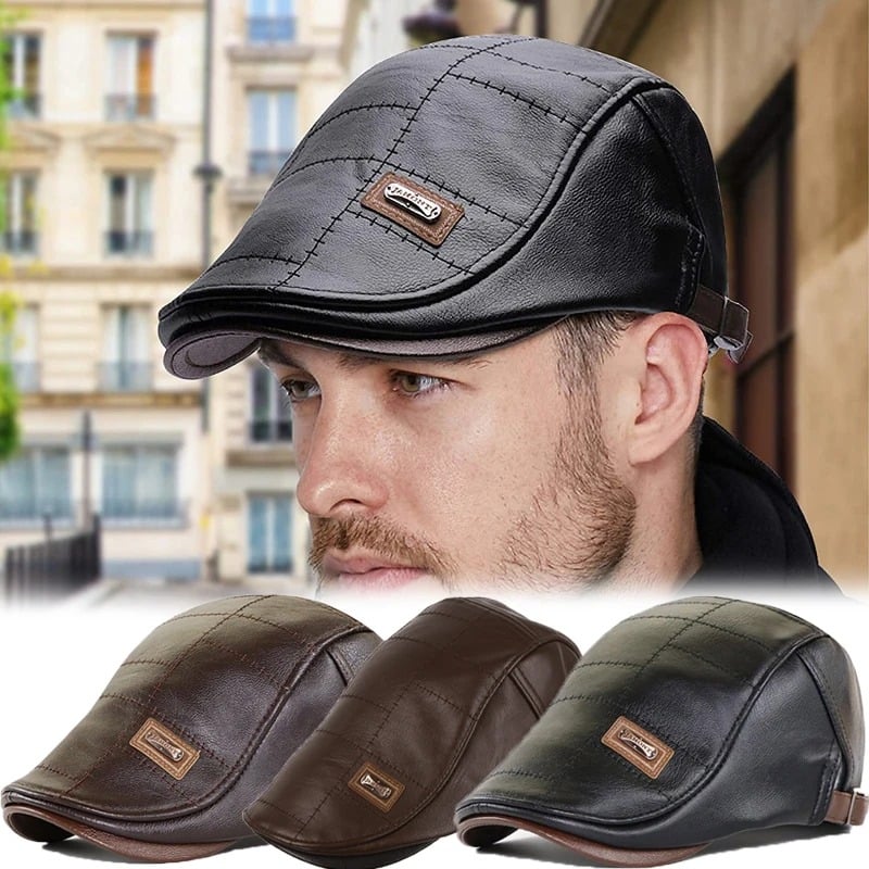 Men's High Quality Trendy Leather Beret